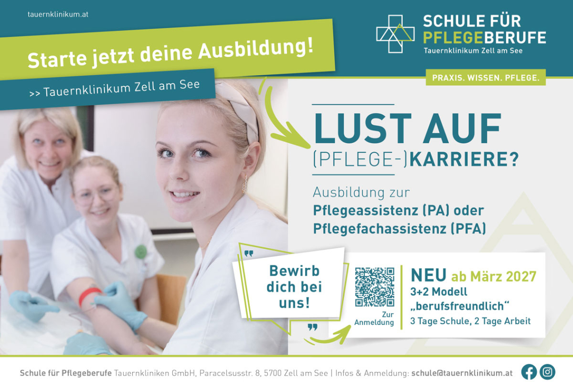 Pflegeausbildung am Tauernklinikum